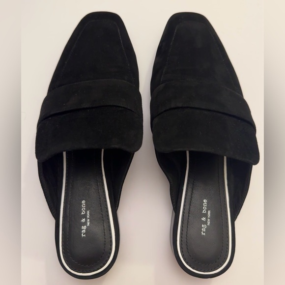 Rag & Bone Aslen Suede Leather Mules - Picture 2 of 6